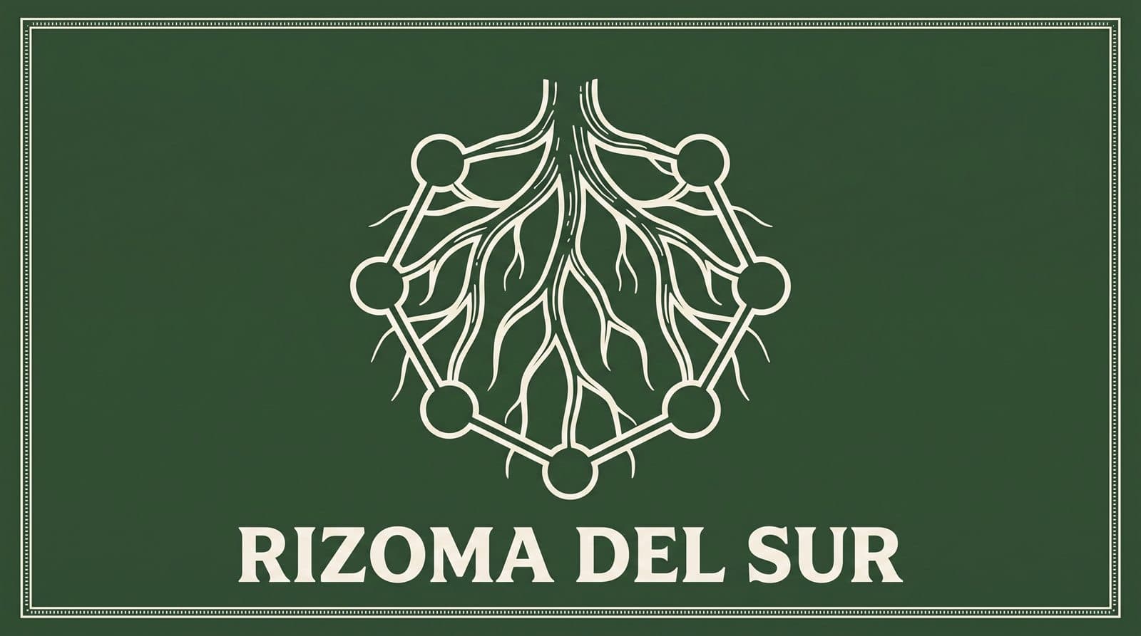 Letrero de entrada de Rizoma del Sur
